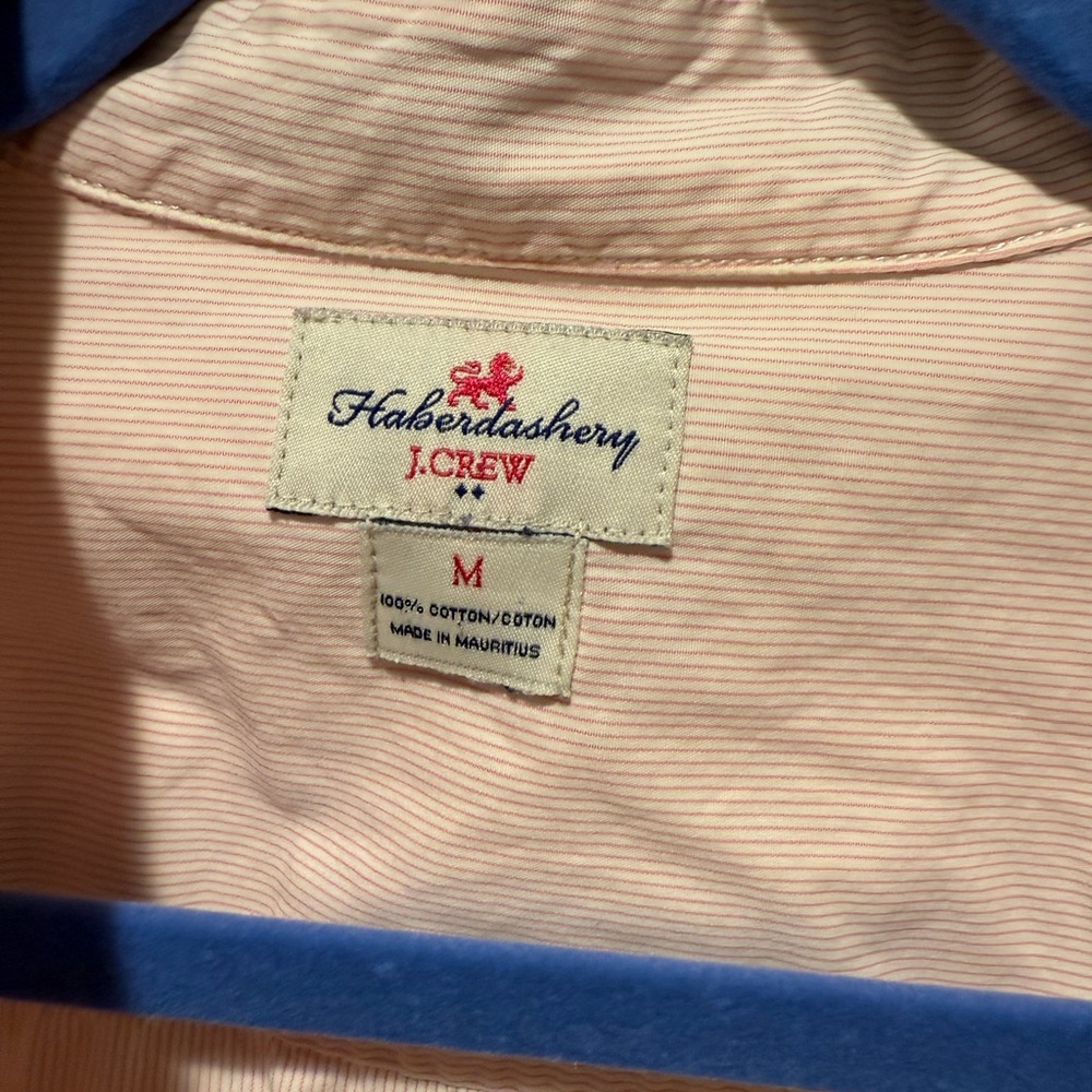 J.Crew Cream and Blue Collar Shirt